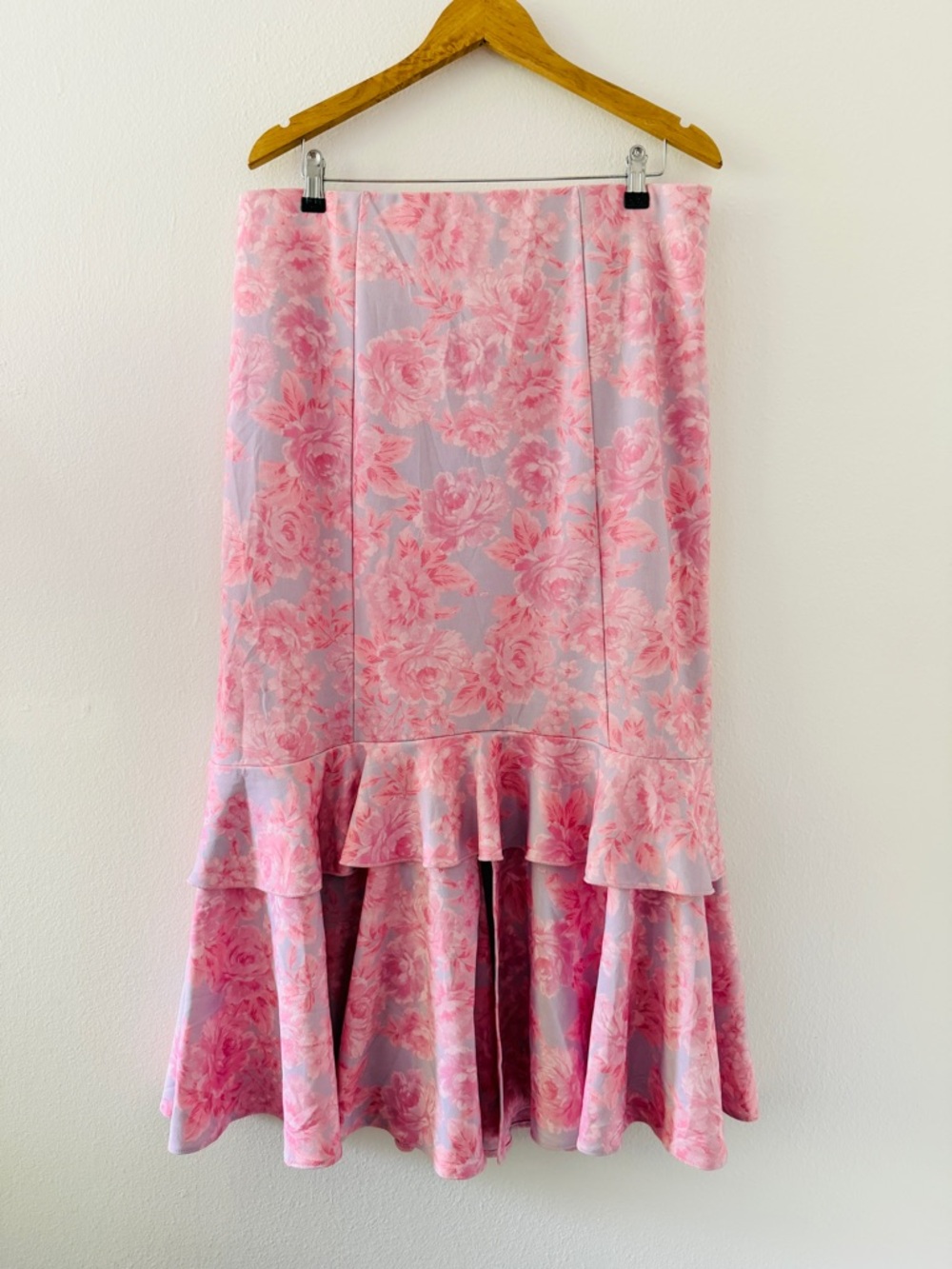 Show Me Your MuMu Dutchess Ruffle Top & Skirt Formal Set Pink Purple Floral XXL - Picture 9 of 11